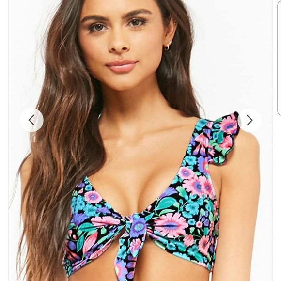 Motel Brand Ruffle Floral Bikini Two Piece Set - Picture 2 of 6